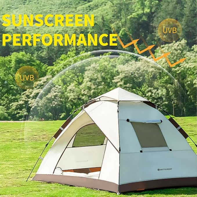 Camping Tent with Instant Setup Waterproof Tent 1-2 Person Easy Quick Setup Dome Family Tents for Camping