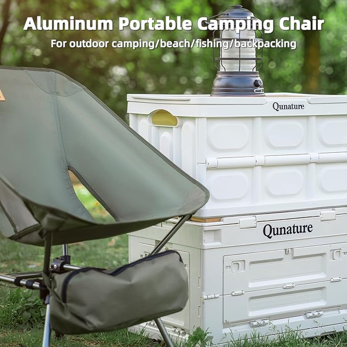 Backpacking Chair Portable Folding Camp Chair Compact Foldable Chairs Ultra Lightweight Outdoor Balcony/Garden/Travel/Party/Fishing Chair with Storage Bag