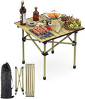 Portable Camping Table Camping Table Foldable with Carrying Bag Ultralight Carbon Steel Beach Table Indoor Outdoor for Camping Picnic BBQ Beach Party Patio Fishing Carbon Steel