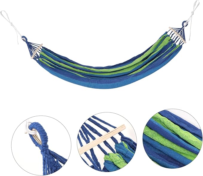 150kg Anti Hanging Hammock Durable Canvas Double Hammock for Outdoor Camping Portable Design with High Load Capacity for Garden and Travel