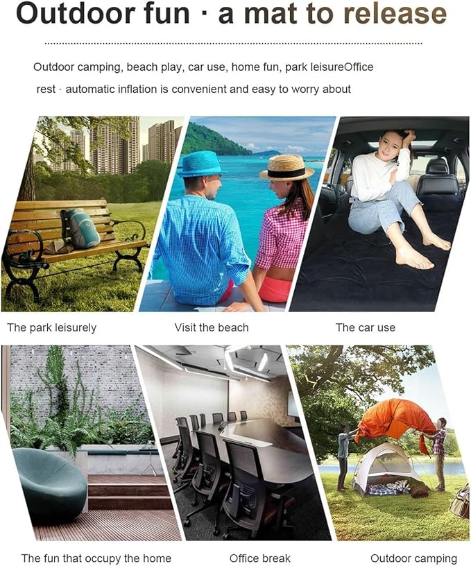 Car Air Mattresses with Pillow for Toyota FJ Cruiser 2007-2023 Folding Inflatable Trunk Rear Seat Pad SUV Travel Portable Outdoor Camping Sleeping Bed AccessoriesOrange