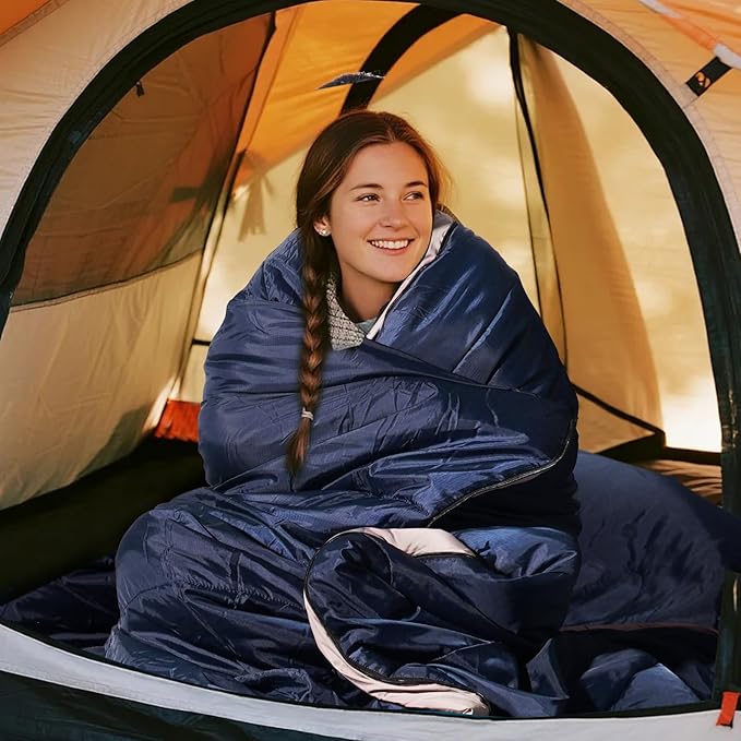 REDCAMP Sleeping Bags for Adults Fleece Warm Sleeping Bag 3-4 Season Comfortable for Hiking Traveling &amp Outdoor Activities