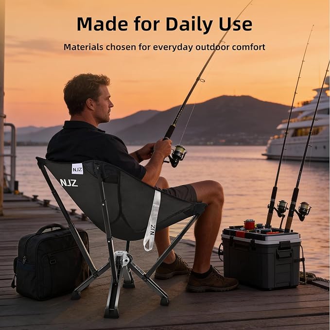 Folding Outdoor Chair — Easy Outdoor Comfort Simple One-Piece Design Stable Aluminum Frame Relaxed Seating for Backyard Camping &amp Everyday Use