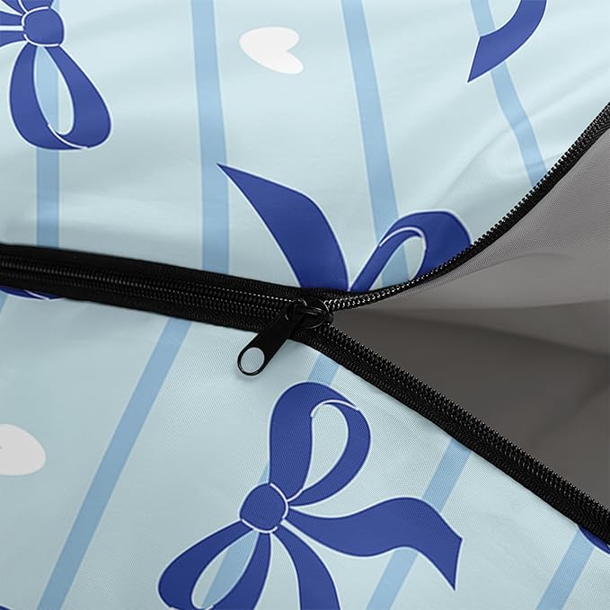Girls Bow Sleeping BagPink Bowknot Waterproof Portable Camping BagPink and White Stripes Girly Portable Compact with Compression Sack for Backpacking Outdoor Indoor in Spring Summer Fall