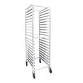 Excellante ALSPR020 20-Tier Pan Rack with 4 Casters (2 Locking 2 Regular) 20 1/4 x 26 x 69 1/4 Kockdown NSF Comes in Set