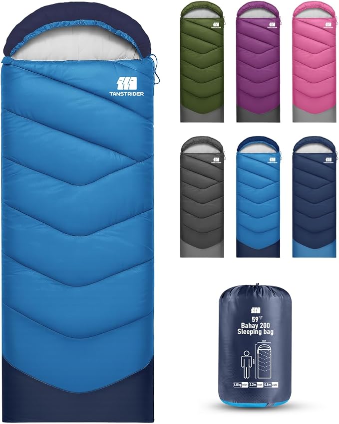 Sleeping Bags for Adults Cold Weather &amp WarmBackpacking Camping Sleeping Bag for Tall Girls BoysLightweightCompactWaterproof Camping Gear for TravelingHikingHotelOutdoor &amp Indoor