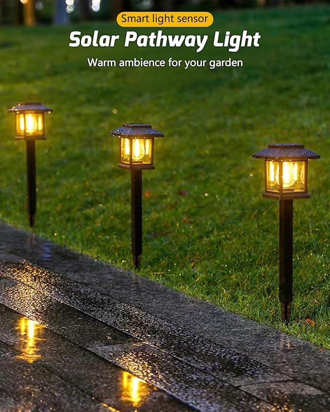 Albelt Solar Pathyway Lights Outdoor 8 Pack Waterproof Solar Garden Lights with Auto On/Off Landscape Lighting for Garden Yard Pathway Patio Driveway Decor