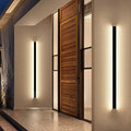 Modern Outdoor Lights - 47.3inch Outdoor Exterior Linear Sconce Black Patio Wall Light Fixtures Long Strip Wall Lights Fixture Outside for Garage House