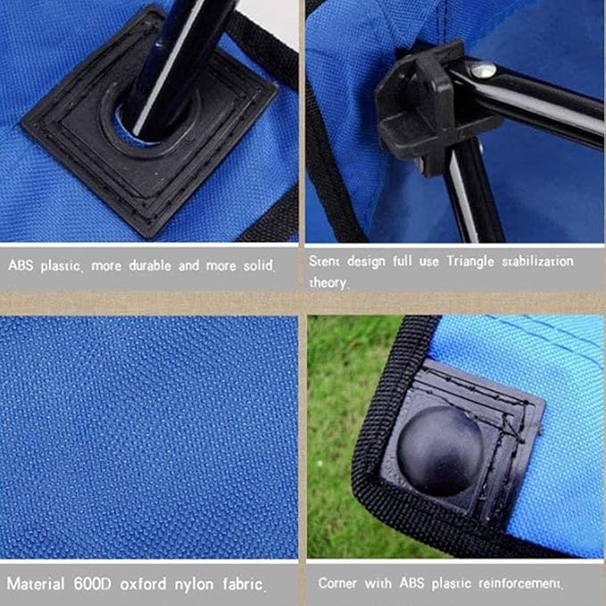 JSEIAJB Folding Chair Portable Fishing Car Supplies Stool Beach Outdoor Camping(Blue)
