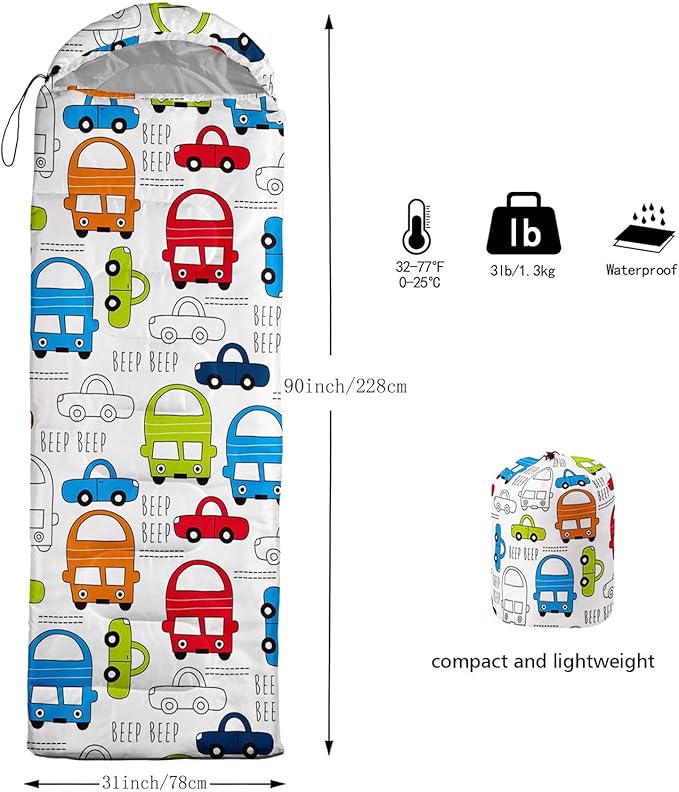Axolotl Sleeping Bag for Kids Boys AdultsCartoon Duck Sleeping BagYellow Sleeping Bag3 Season Warm and Cool Weather Camping Bag for Picnic Camping Outdoor Travelling Hunting Backpacking Hiking Bag