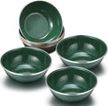 Sawysine 8 Pcs 6 Inch Enamel Bowl for Camping and Backpacking Enamelware Mixing Bowls Camping Cookware for Outdoor Cooking Picnic Snacks Home Farmhouse(Green)