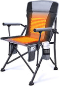 Heated Camping Chair - Fully Padded Heated Chairs Outdoor Sports Battery NOT Included
