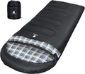GEERTOP Flannel Sleeping Bags for Adults Big &amp Tall People Portable Cold Weather Envelope XXL All Seasons Camping Sleeping Bag