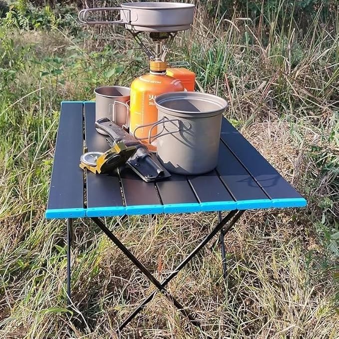 Portable Camping Table Lightweight &amp Compact Folding Side Table for Easy Travel Aluminum Alloy Perfect for Outdoor Activities