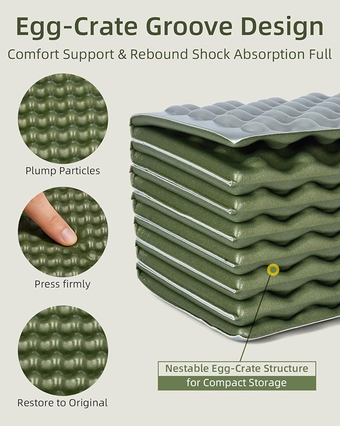 Abahub Foam Camping Sleeping Pad Waterproof Soft Foam Matress for Adults Foldable Ultralight Wide Pad for Outdoor Backpacking Picnic Yoga