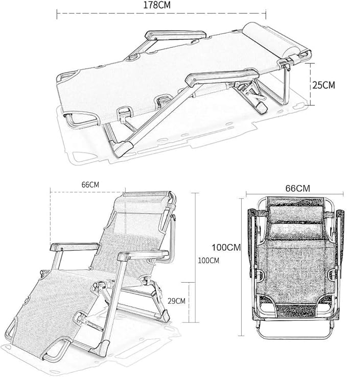 Patio Advanced Lounge Loungers Folding Chairs Zero Gravity Sun Lounger Deck Chair Leisure with Outdoor Cushions Garden Beach Patio Camping