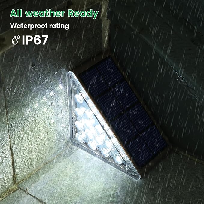 Solar Step Lights for Outside6pack Solar Stair Lights Outdoor Waterproof IP67Outdoor Deck Step LightsSolar Outdoor Lights for StaircasePatioFront Step(Cool Brown)