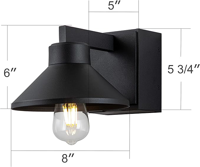c cattleya Porch Light with Outlet Matte Black Waterproof Anti-Rust Aluminum Outdoor Light with Outlet Exterior Lighting Fixtures for PatioOutside Lights for House Front Door Patio Garage