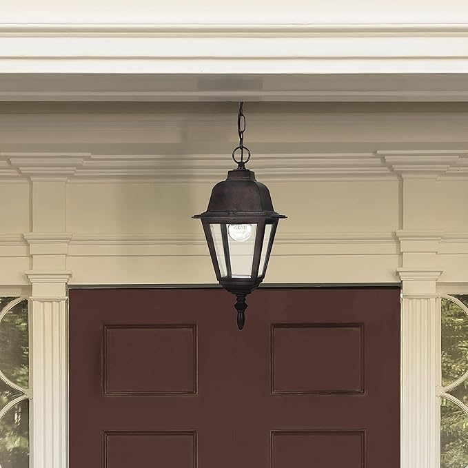 Nuvo Lighting 60/488 Traditional One Light Hanging Lantern from Briton collection in Bronze/Dark finish