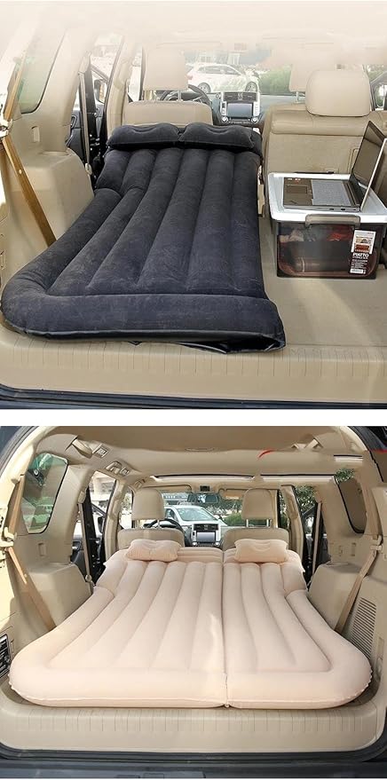 Inflatable Mattress SUV Inflatable Mattress Camper Inflatable Mattress Flocked PVC Material 175 * 130cm Size (Pig)