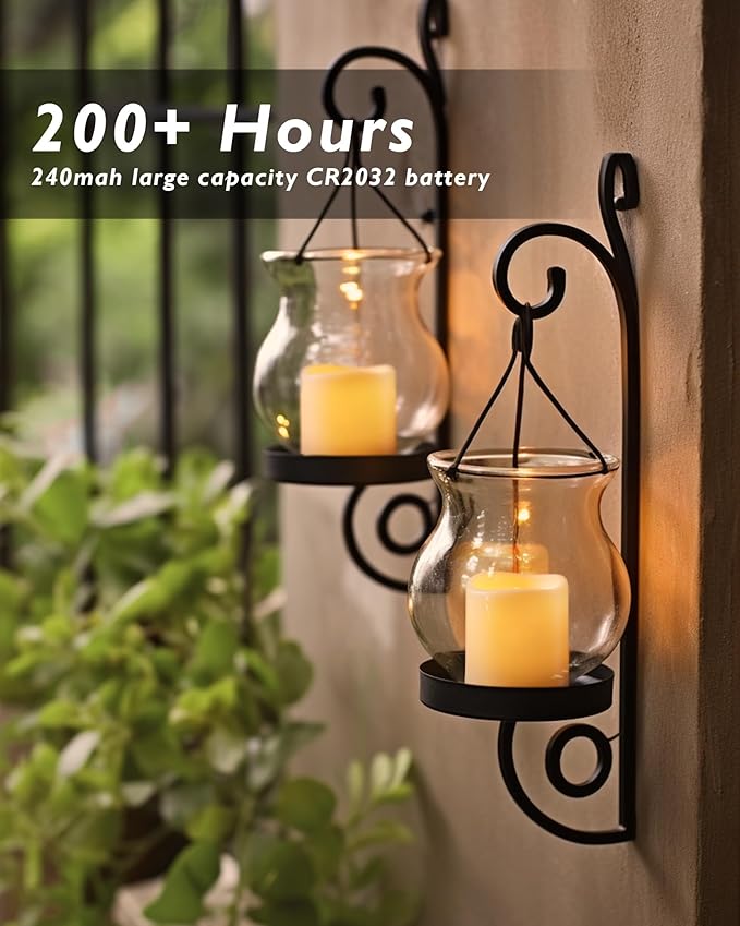 Homemory 50Pack Flickering Flameless Votive Candles200+Hour Electric Fake CandlesBattery Operated LED Tealight for WeddingTableOutdoorHalloweenChristmas Decoration-Amber Yellow