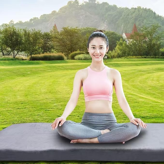 Memory Sponge Camping Mattress is Suitable for Adult Waterproof Sleeping mats roll up Floor mattresses Foldable mattresses and Guest mattresses.