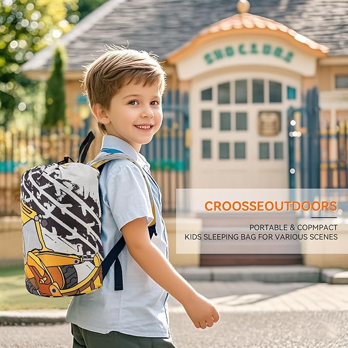 Kids Sleeping Bag for Camping - Lightweight 3 Season Backpacking Sleeping Bag Compact Child Sleeping Bag for Girls and Boys Waterproof Youth Sleeping Bag for Outdoor by Croosseoutdoors