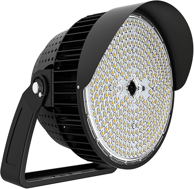 600W/500W/400W LED Stadium Light Outdoor with 45° Beam Angle 100-277V Dimmable 90000LM (2400W Metal Halide Eqv.) IP66 10KV Surge Flood Light for High Mast Sport Ballpark ETL DLC Listed
