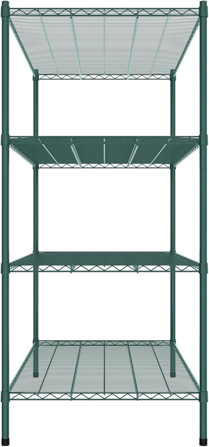 Commercial NSF Listed Green Epoxy Stationary Wire Shelving Kit 30 x 54 x 64 with 4 Shelves Perfect for Warehouse Walk-in Refrigerator Freezer Grocery Store Restaurant Dishroom