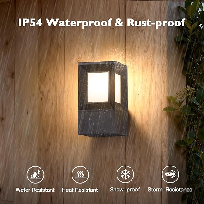 Outdoor Wall Lights 11 Waterproof Porch Lights Outdoor 3000K Exterior Wall Sconce with E26 Bulb Aluminum Exterior Lighting Fixtures Modern Outside House Light for Patio Garage 1 Pc