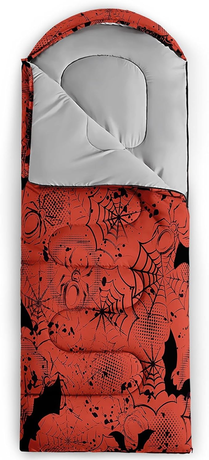 Kids Sleeping Bag for Boys GirlsBasketball Print-Lightweight Warm Portable Outdoor Indoor-Waterproof Cold Weather Resistant Sleeping Bag for Camping Hiking