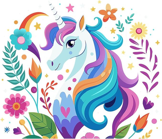 CafePress Colorful Whimsical Unicorn 50 x 60 Water-Resistant Outdoor Blanket