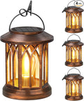 WdtPro Solar Lanterns Outdoor Hanging 4 Pack Upgraded Bright Solar Lantern Lights Outdoor Waterproof Solar Powered Lantern Over 12Hrs for Outside Garden Yard Patio Decor (Copper)