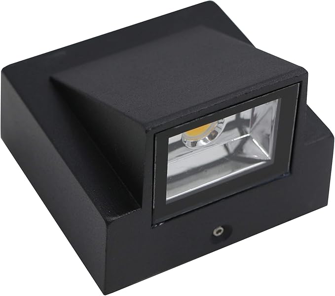 3W LED Outdoor Exterior Wall Step Down Light Fixture Lamp Black Finish Cool White
