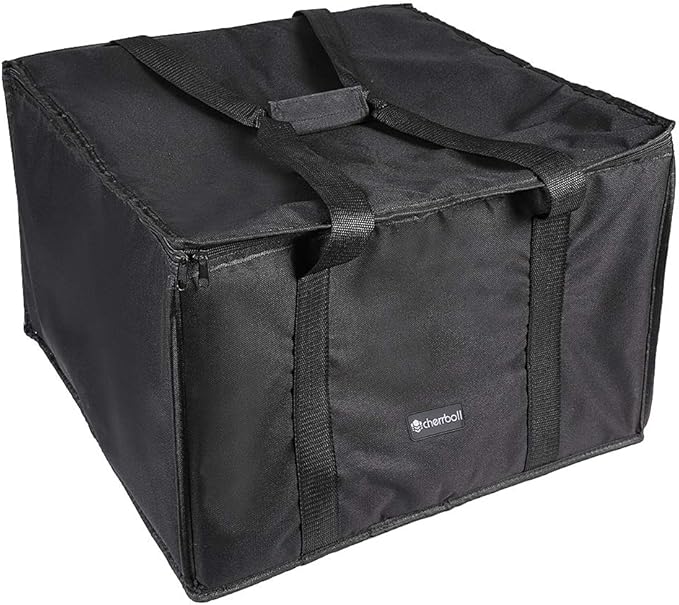 cherrboll Insulated Pizza Delivery Bag 20 by 20 by 14 -Inch Commercial Grade Food Delivery Bag Moisture Free