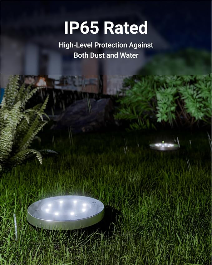 Sunco 12 Pack Solar Lights Outdoor Garden LED Waterproof Landscape Pathway Light Fixture Dusk to Dawn Yard Patio Ground Lights Deck Cross Spike Stake 7000K Diamond White