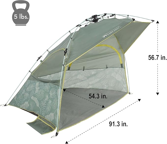 Lightspeed Outdoors ECO QuickShelter Beach Tent Botanical Lines