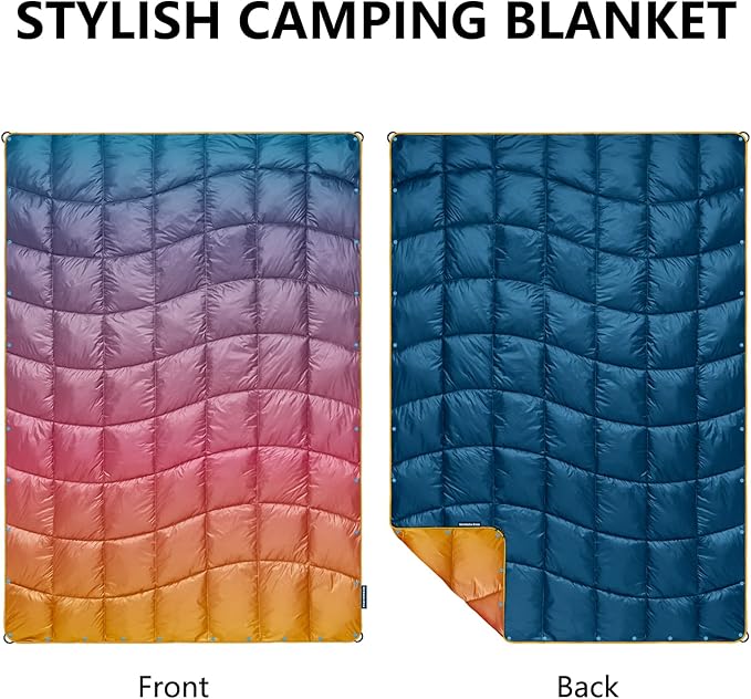 Camping Blanket Puffy Blanket Lightweight Windproof Water Resistant for OutdoorsHiking BackpackingBeachCarPicnicStadium