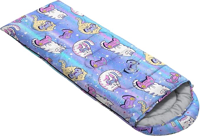 Kids Sleeping Bag for Boys GirlsWestern Cowboy Print-Lightweight Warm Portable Outdoor Indoor-Waterproof Cold Weather Resistant Sleeping Bag for Camping Hiking