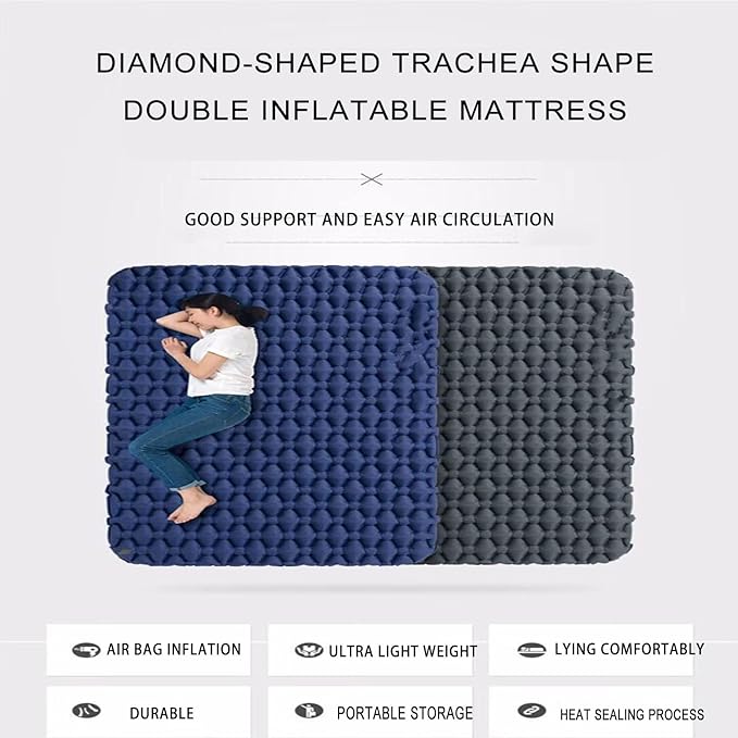 Inflatable Mattress Outdoor Double Lightweight and Thick Portable Air Cushion Suitable for Outdoor Camping Camping Family