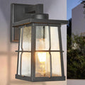 ALVIME Outside Wall Lights 10 Inch Exterior Front Porch Light Fixtures Waterproof Outdoor Wall Lantern for House Front Door Entryway Garage Patio E26 Base&ampClear Seedy Glass