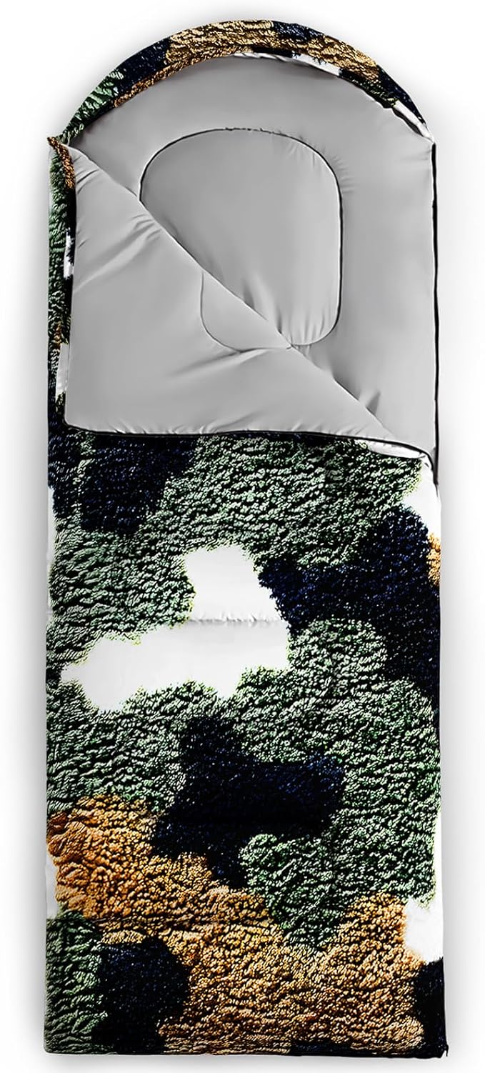 AILONEN Cartoon Camping Sleeping Bag for Boys Girls AdultsLightweight &amp Waterproof3 Season Warm &amp Cold WeatherPortablePrinted Sleeping BagTravelingCampingHiking