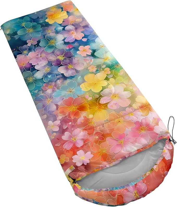 AILONEN Cartoon Camping Sleeping Bag for Boys Girls AdultsLightweight &amp Waterproof3 Season Warm &amp Cold WeatherPortablePrinted Sleeping BagTravelingCampingHiking