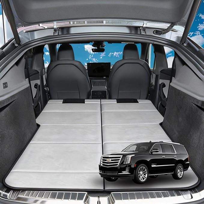 Non Inflatable Car Mattress for Cadillac Escalade Car Camping Mattress Upgraded Foldable Trunk Sleeping Pad with Storage Bag Portable Design for Camping Travel &amp Beach