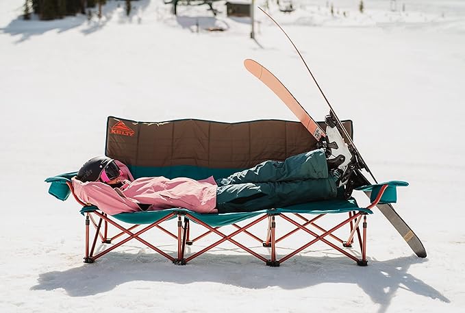 Kelty Lowdown Couch - 3 Person Capacity Camping Chair Extra Large and Sturdy Bench for Campsites Soccer Games and Backyard Parties