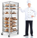 ETOYA 18 Tier Bun Pan Rack Bakery Rack with Casters Aluminum Storage Cooling Sheet Pan Rack Layers Removable Weight Capacity 350 lbs for Bakery Pizza Shop Restaurant &amp Catering