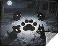 Throw Blankets For Couch Mysterious Dark Night Black Dog Girl Throw Blanket 50'' x 70''