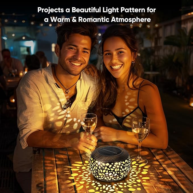 Solar Lantern Outdoor Patio Decor: 4 Pack Solar Lanterns Outdoor Waterproof Hollow Out Retro Metal Solar Lights Yard Porch Garden Balcony Indoor Desk Bedroom Tabletop Decorations 2 Lighting Colors