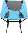 Lahomie Portable Camping Chair Heavy Duty Folding Beach Chair Lightweight Picnic Chair with Carry Bag Supports Up to 100kg Blue
