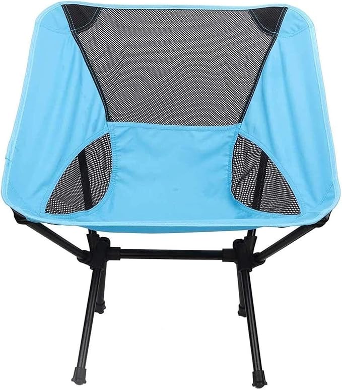 Lahomie Portable Camping Chair Heavy Duty Folding Beach Chair Lightweight Picnic Chair with Carry Bag Supports Up to 100kg Blue